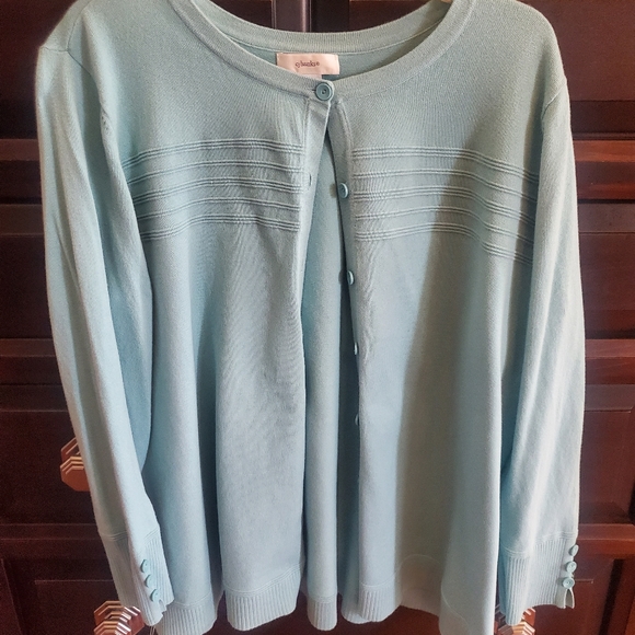 CJ Banks Sweaters - 2X CJBanks Cardigan Light Teal
